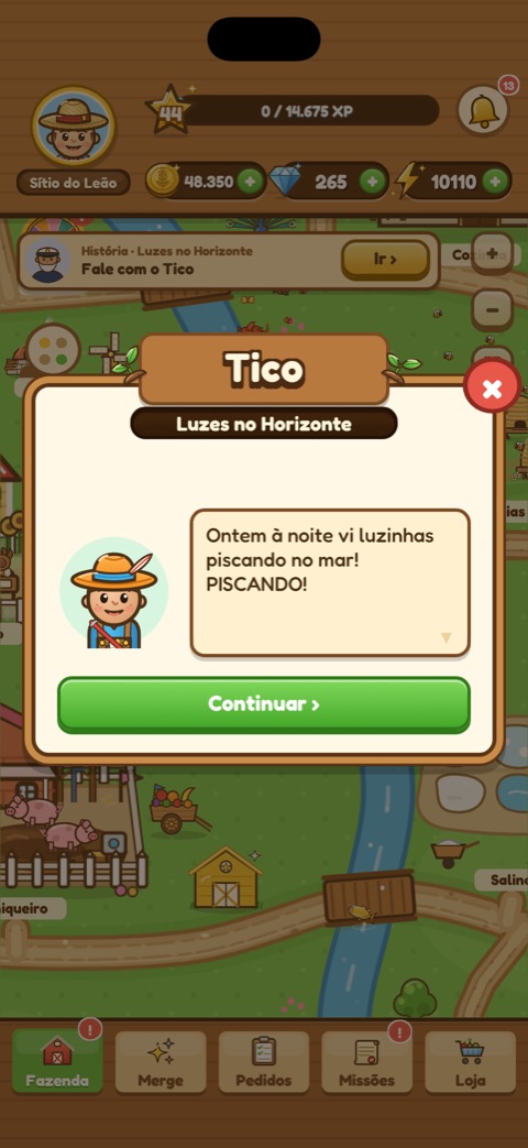 Conversa com o Tico numa missão da História do Vale